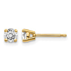 14y .50ct. I1 J-K Diamond Stud Push-on Post Earrings
