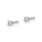 14kw .05ct I1 J-K Diamond Stud Push-on Post Earrings