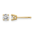 14y .60ct. I1 J-K Diamond Stud Push-on Post Earrings
