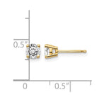 14y .70ct. I1 J-K Diamond Stud Push-on Post Earrings