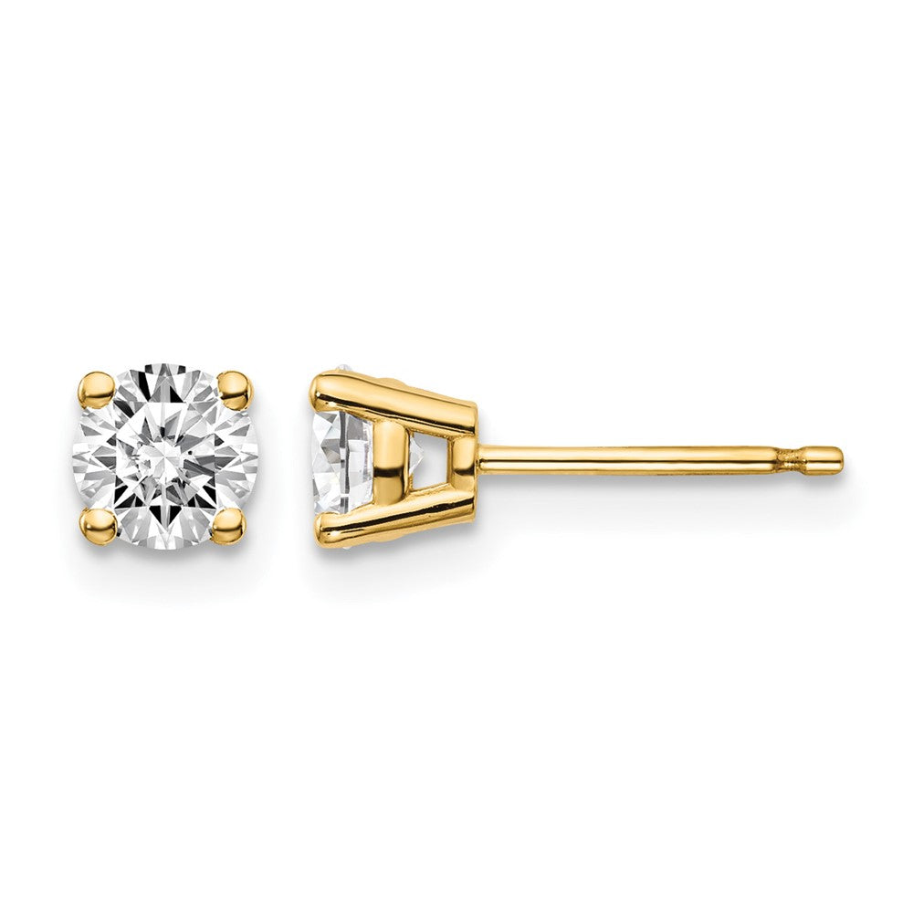 14y .70ct. I1 J-K Diamond Stud Push-on Post Earrings