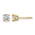 14y .70ct. I1 J-K Diamond Stud Push-on Post Earrings