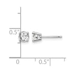 14kw .70ct I1 J-K Diamond Stud Push-on Post Earrings