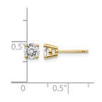 14y .75ct. I1 J-K Diamond Stud Push-on Post Earrings