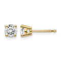 14y .75ct. I1 J-K Diamond Stud Push-on Post Earrings