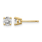 14y .75ct. I1 J-K Diamond Stud Push-on Post Earrings