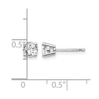 14kw .75ct I1 J-K Diamond Stud Push-on Post Earrings