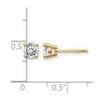 14y .85ct. I1 J-K Diamond Stud Push-on Post Earrings