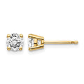 14y .85ct. I1 J-K Diamond Stud Push-on Post Earrings