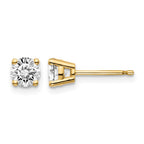 14y .85ct. I1 J-K Diamond Stud Push-on Post Earrings