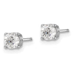 14k White Gold .85ct I1 J-K Diamond Stud Push-on Post Earrings