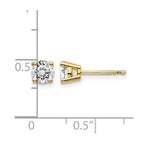 14y .95ct. I1 J-K Diamond Stud Push-on Post Earrings