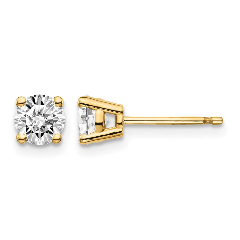 14y .95ct. I1 J-K Diamond Stud Push-on Post Earrings