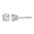 14kw .95ct I1 J-K Diamond Stud Push-on Post Earrings