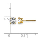 14ky 1.00ct. SI3 G-I Diamond Stud Thread on/off Post Earrings