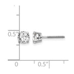 14kw 1.00ct SI3 G-I Diamond Stud Thread on/off Post Earrings