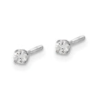 14kw .10ct SI3 G-I Diamond Stud Thread on/off Post Earrings