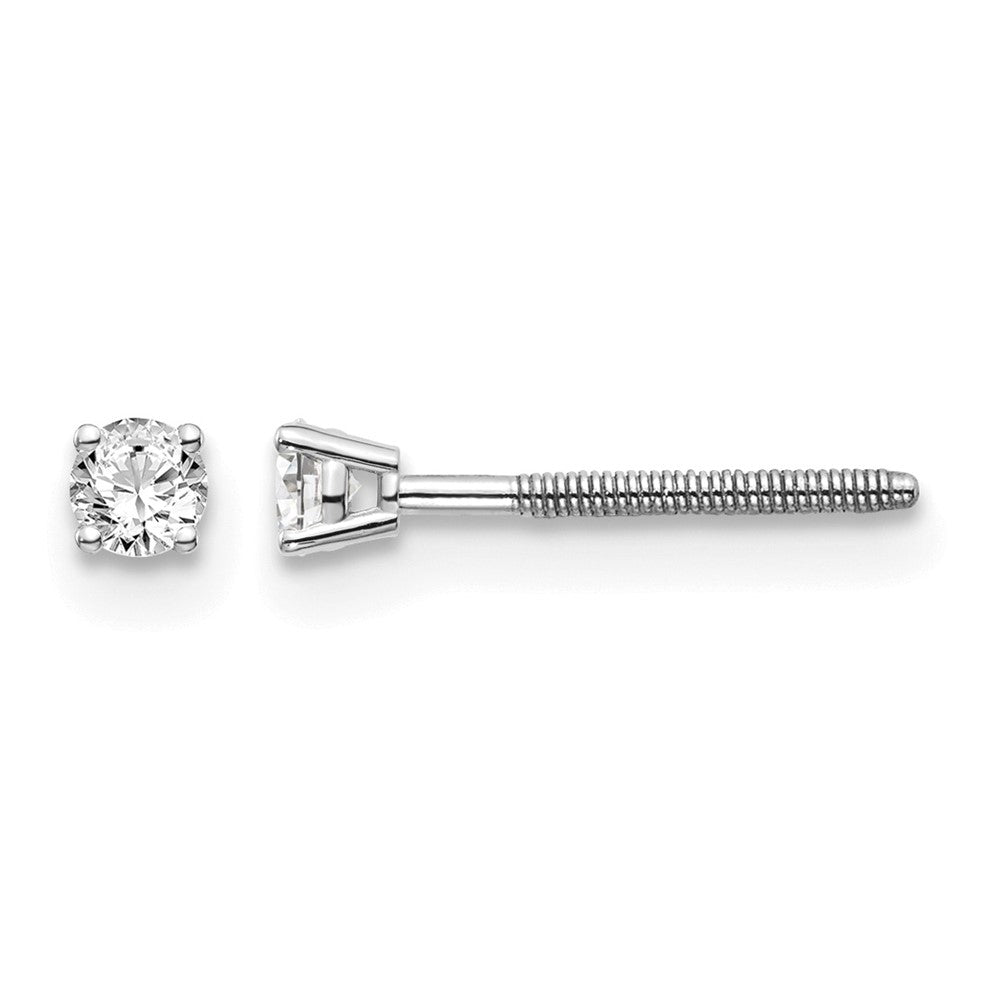14kw .10ct VS2/SI1 G-I Diamond Stud Thread on/off Post Earrings