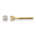 14ky .10ct. VS2/SI1 G-I Diamond Stud Thread on/off Post Earrings