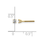 14ky .15ct. VS2/SI1 G-I Diamond Stud Thread on/off Post Earrings