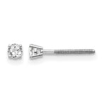 14kw .15ct VS2/SI1 G-I Diamond Stud Thread on/off Post Earrings