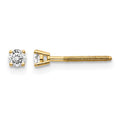 14ky .15ct. VS2/SI1 G-I Diamond Stud Thread on/off Post Earrings