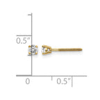 14ky .20ct. VS2/SI1 G-I Diamond Stud Thread on/off Post Earrings