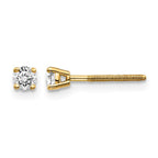 14ky .20ct. SI3 G-I Diamond Stud Thread on/off Post Earrings