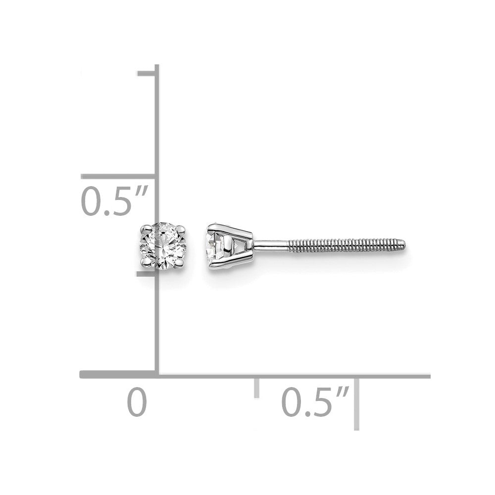 14kw .20ct VS2/SI1 G-I Diamond Stud Thread on/off Post Earrings