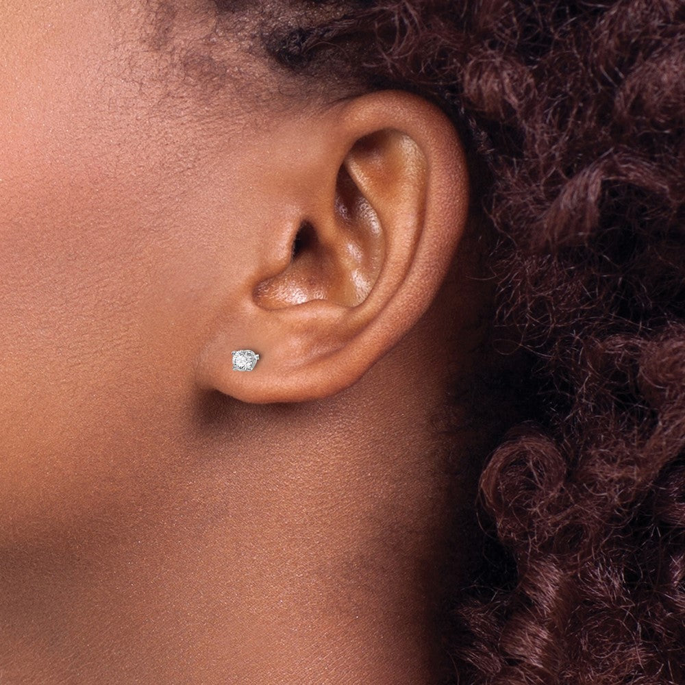 14kw .25ct VS2/SI1 G-I Diamond Stud Thread on/off Post Earrings