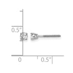 14kw .25ct VS2/SI1 G-I Diamond Stud Thread on/off Post Earrings