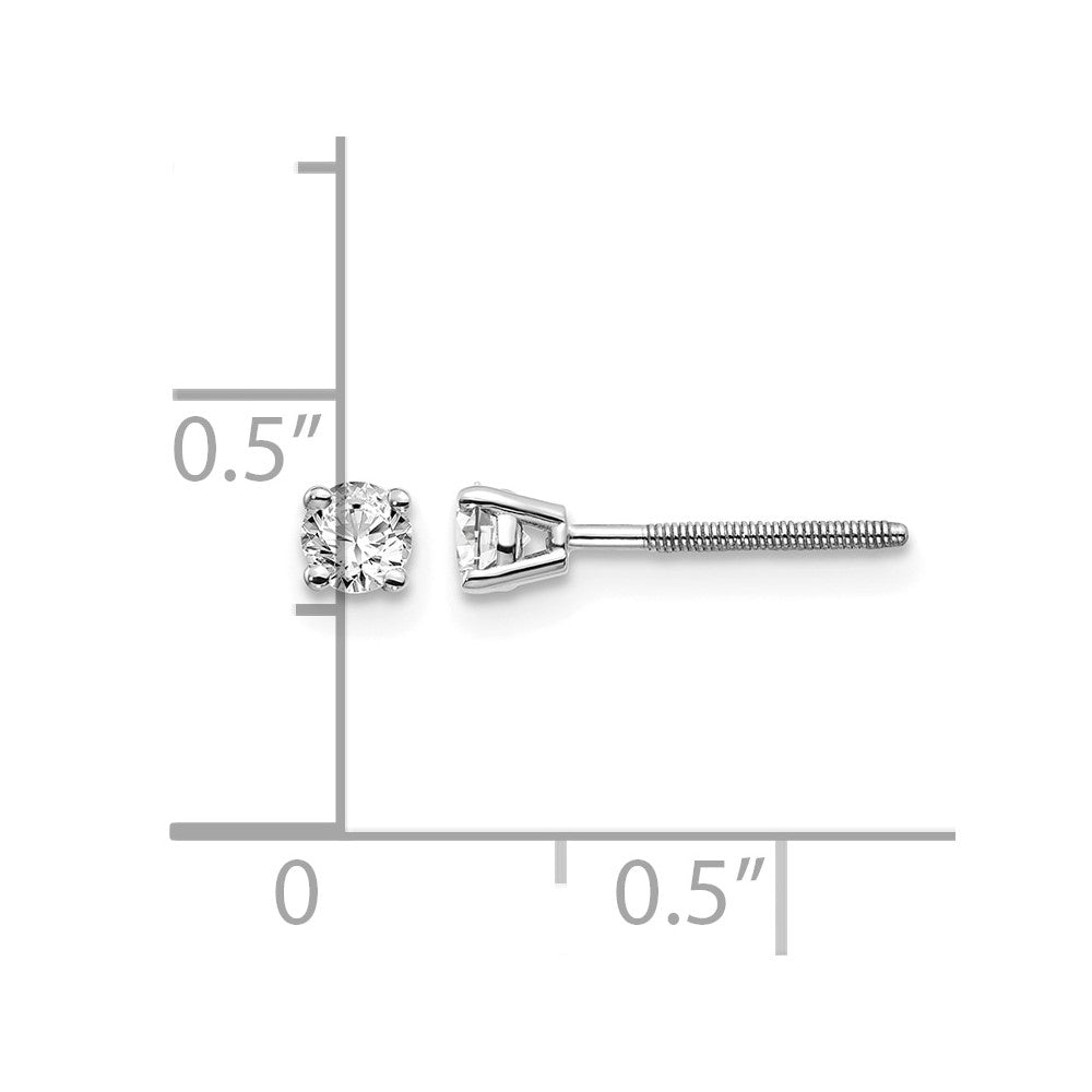 14kw .25ct VS2/SI1 G-I Diamond Stud Thread on/off Post Earrings
