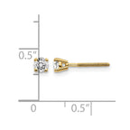 14ky .30ct. SI3 G-I Diamond Stud Thread on/off Post Earrings