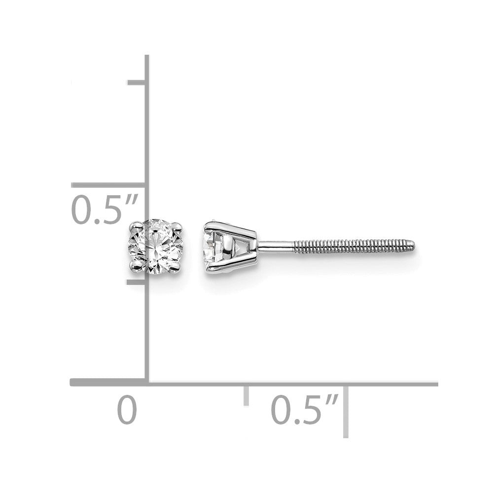 14kw .30ct VS2/SI1 G-I Diamond Stud Thread on/off Post Earrings