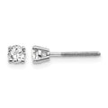 14kw .30ct SI3 G-I Diamond Stud Thread on/off Post Earrings