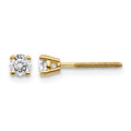 14ky .30ct. VS2/SI1 G-I Diamond Stud Thread on/off Post Earrings