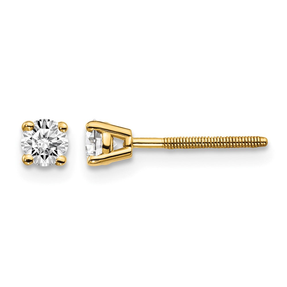 14ky .30ct. VS2/SI1 G-I Diamond Stud Thread on/off Post Earrings