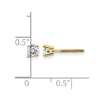 14ky .40ct. SI3 G-I Diamond Stud Thread on/off Post Earrings