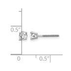 14kw .40ct VS2/SI1 G-I Diamond Stud Thread on/off Post Earrings
