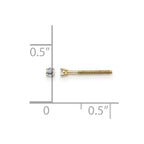 14ky .05ct. VS2/SI1 G-I Diamond Stud Thread on/off Post Earrings