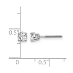 14kw .50ct SI3 G-I Diamond Stud Thread on/off Post Earrings