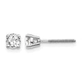 14kw .50ct SI3 G-I Diamond Stud Thread on/off Post Earrings
