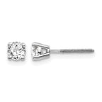 14kw .50ct SI3 G-I Diamond Stud Thread on/off Post Earrings