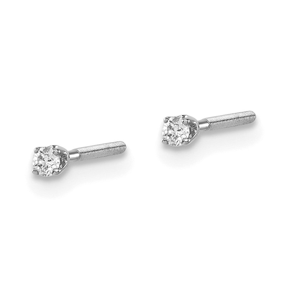 14kw .05ct VS2/SI1 G-I Diamond Stud Thread on/off Post Earrings
