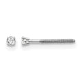 14kw .05ct. SI3 G-I Diamond Stud Thread on/off Post Earrings