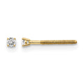 14ky .05ct. VS2/SI1 G-I Diamond Stud Thread on/off Post Earrings