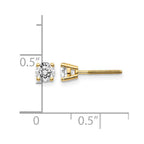 14ky .60ct. SI3 G-I Diamond Stud Thread on/off Post Earrings