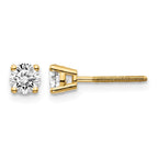 14ky .60ct. SI3 G-I Diamond Stud Thread on/off Post Earrings