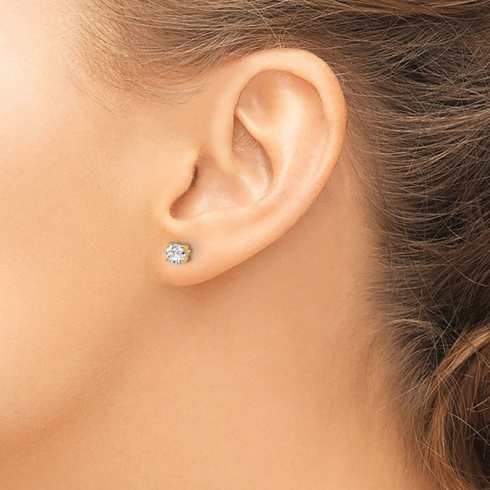 14ky .70ct. VS2/SI1 G-I Diamond Stud Thread on/off Post Earrings