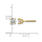 14ky .70ct. VS2/SI1 G-I Diamond Stud Thread on/off Post Earrings